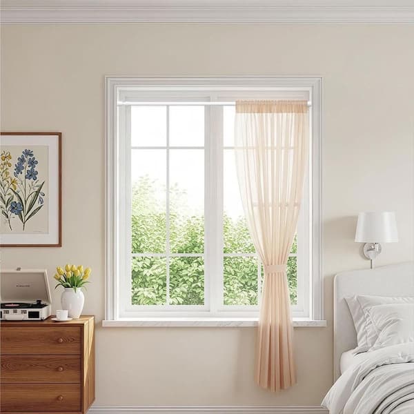 28 in.-48 in. Tension 7/16 in. Curtain Rod Kit in White