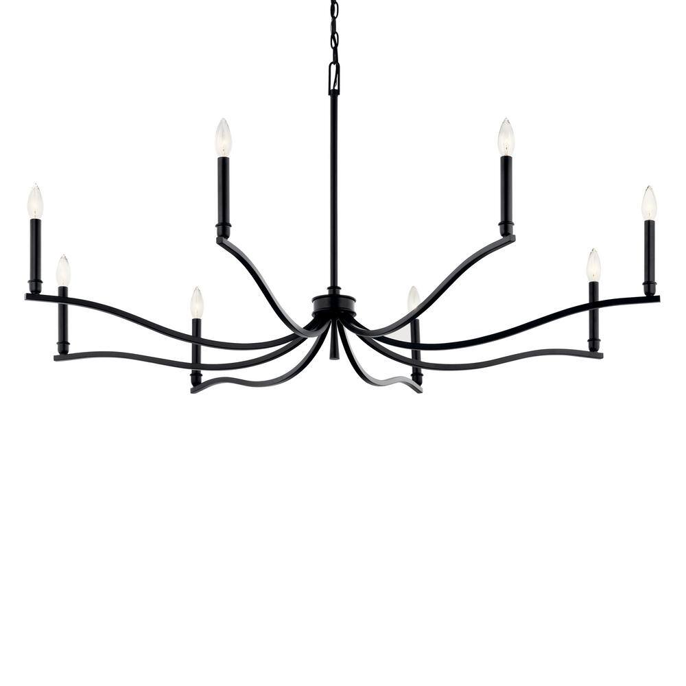 Malene Black 8-Light Taper Candle Style Chandelier