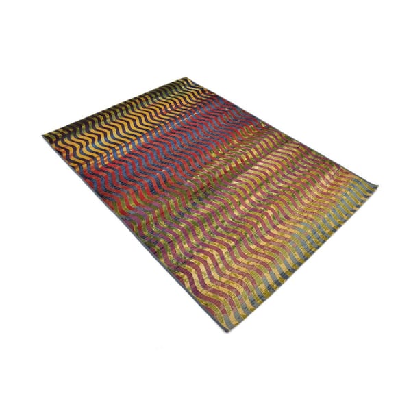 Outdoor Wavy Multi 4' 0 x 6' 0 Area Rug