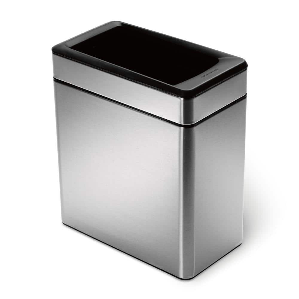 Brushed Stainless Steel 2.6 Gal Pedal Trash Can