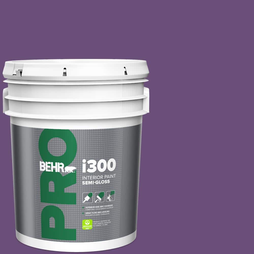 BEHR PRO 5 gal. 660B7 Exotic Purple SemiGloss Interior Paint PR37305