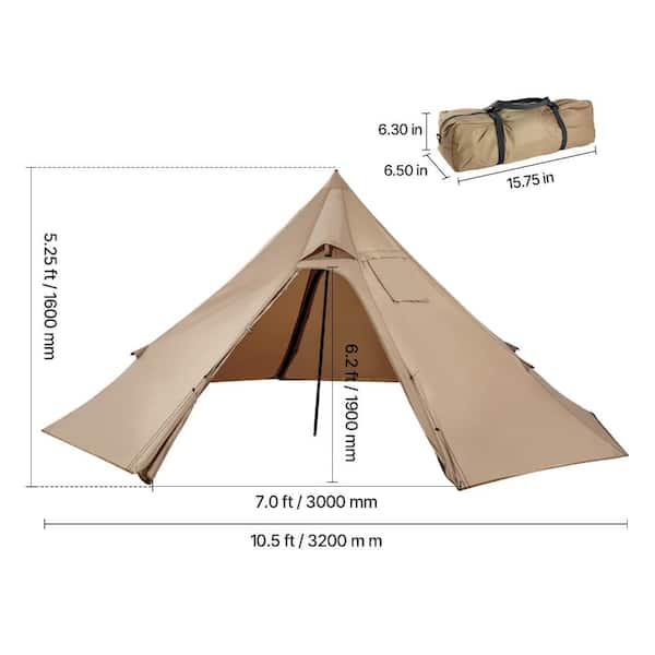 A Anleolife Hot Tent for 2 Persons, Portable Winter Tipi Tent with
