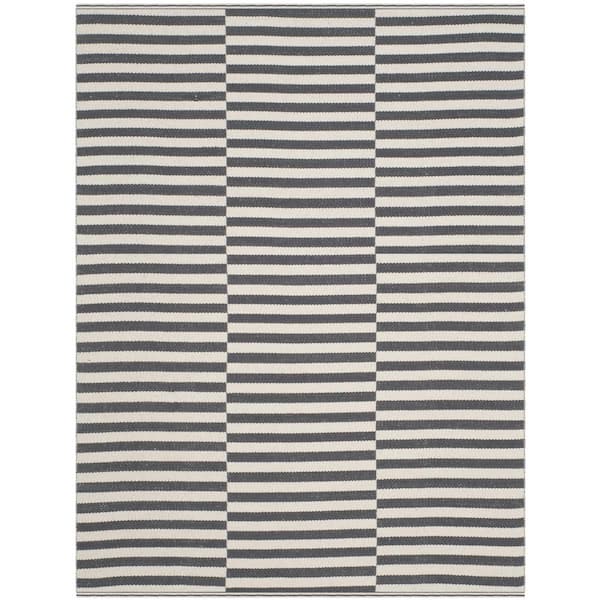 SAFAVIEH Montauk Ivory/Gray 4 ft. x 6 ft. Striped Area Rug