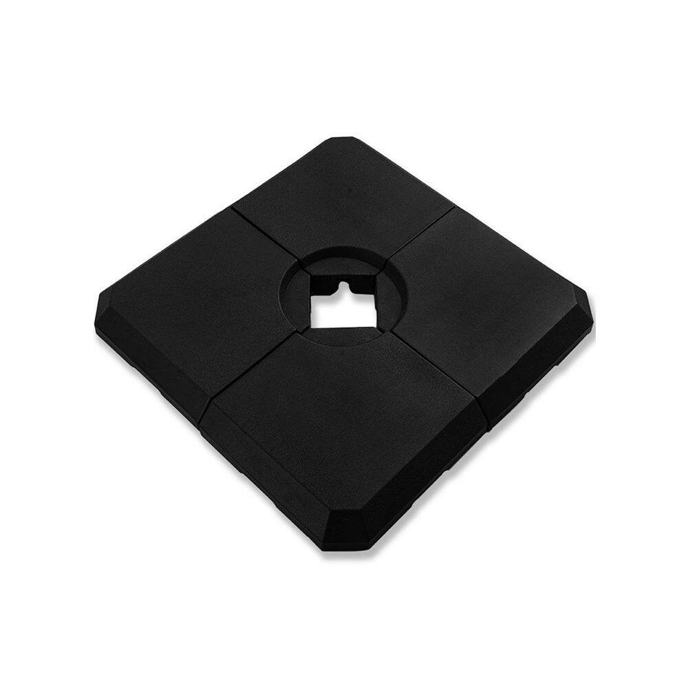22 lb. HDPE Patio Umbrella Base in Black Heavy Duty Water Sand Fillable 4 Plate Set for Outdoor Use price history on PriceWatchPro