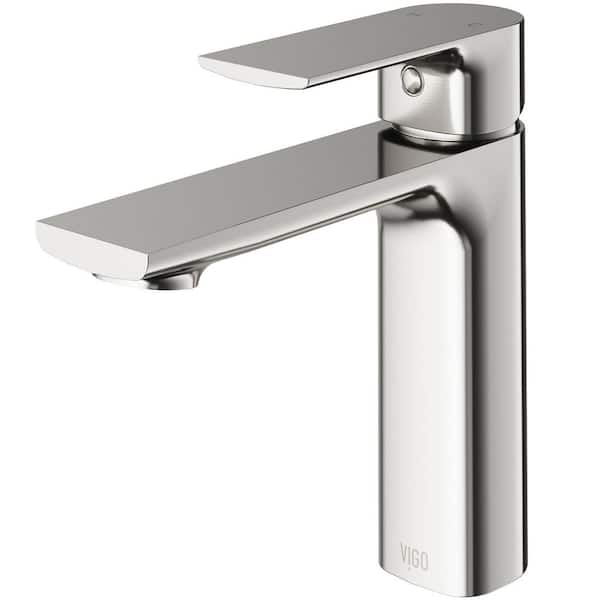 Davidson Single Handle Single-Hole Bathroom Faucet in Brushed Nickel