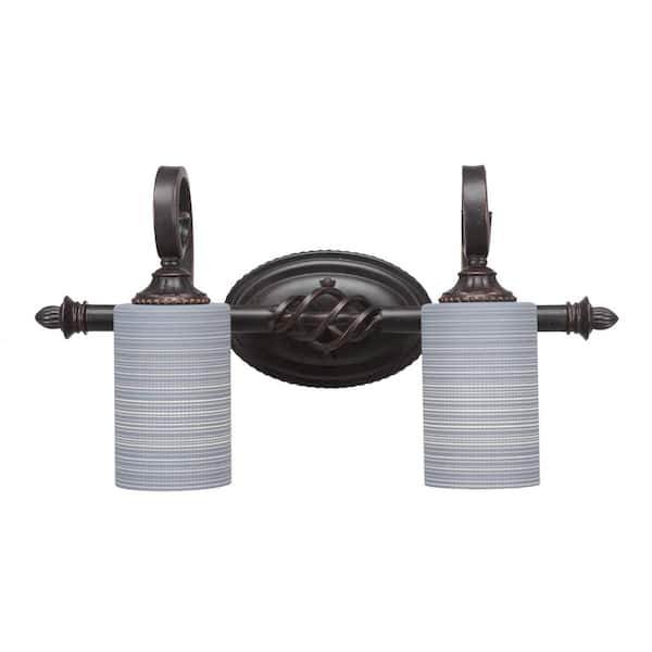 Unbranded Bridgewater 20.75 in. 2-Light Dark Granite Vanity Light