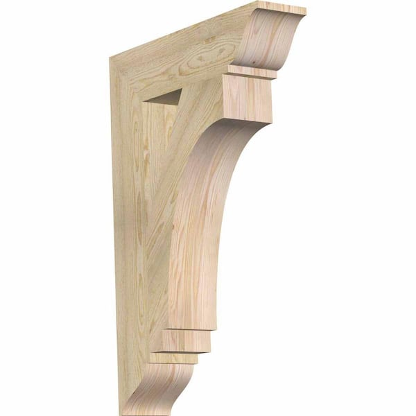 Ekena Millwork 6 in. x 38 in. x 26 in. Douglas Fir Imperial Traditional Rough Sawn Bracket