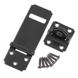 4-1/2 in. Black Latch Post Safety Hasp