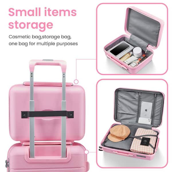 【即完売】【即日発送】diemm. pink bag ピンク バッグ ポーカーズ Zimtown, 3 Piece Nested Spinner Suitcase Set, Pink, with TSA Lock
