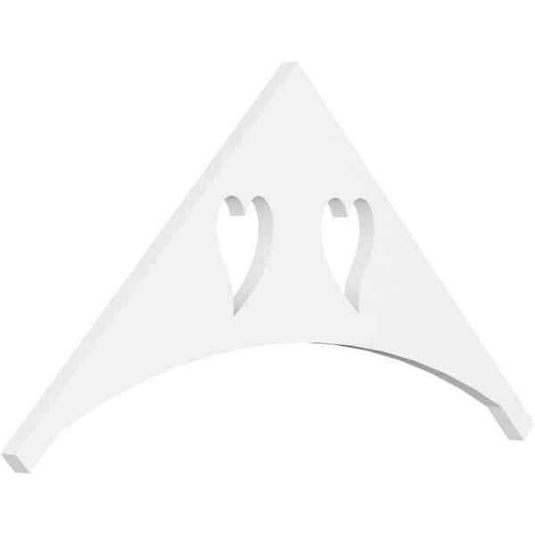 Ekena Millwork 1 in. x 36 in. x 18 in. (12/12) Pitch Winston Gable Pediment Architectural Grade PVC Moulding