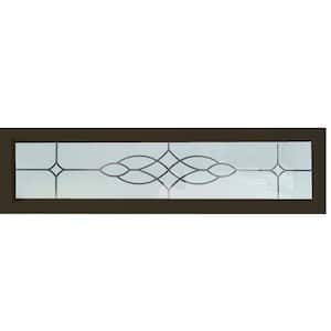 47.5 in. x 11.5 in. Manchester Silkscreened Decorative Glass Bronze New Construction Frame Window