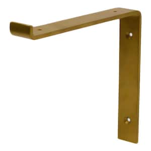 10 in. Gold Steel Shelf Bracket For Wood Shelving