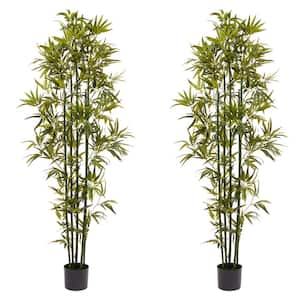 6 ft. Artificial Bamboo Trees (Set of 2)