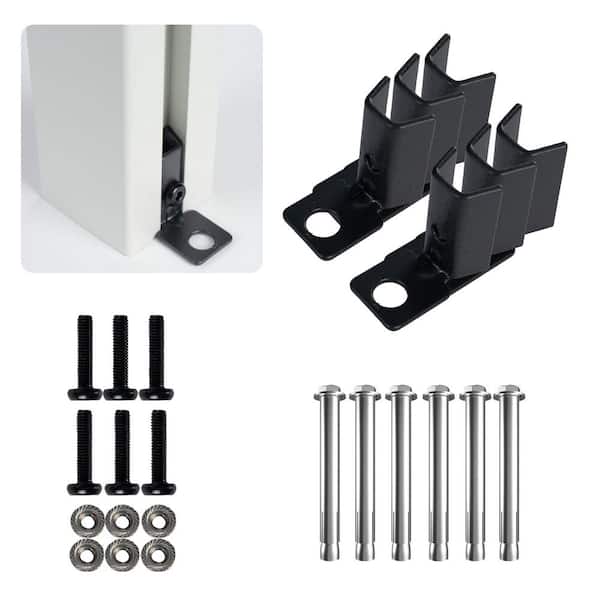 The Hardware Accessory of Flat Squared Pole Privacy Screens with 3 Panels Specifically for Hard Surfaces
