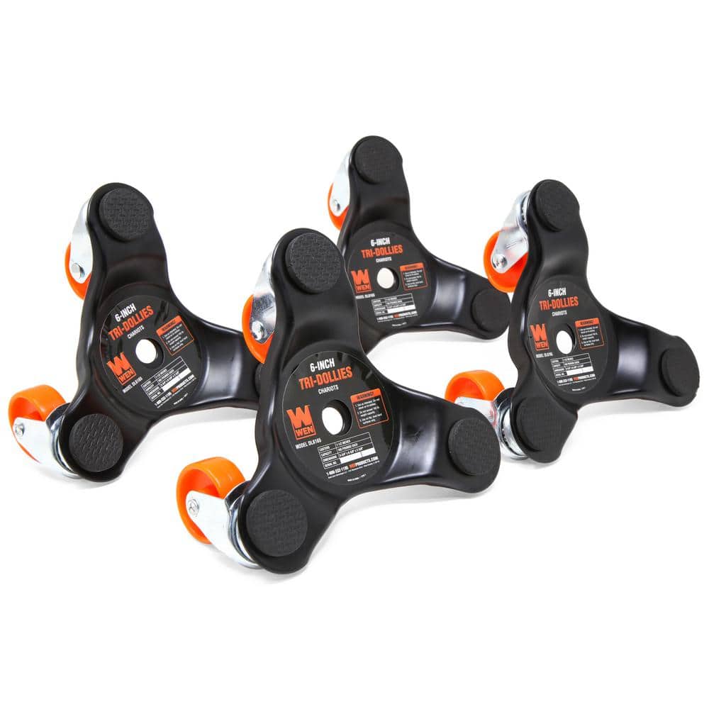 Set of 4 Solid Steel 165-Pound Capacity Easy-Move Tri-Dollies