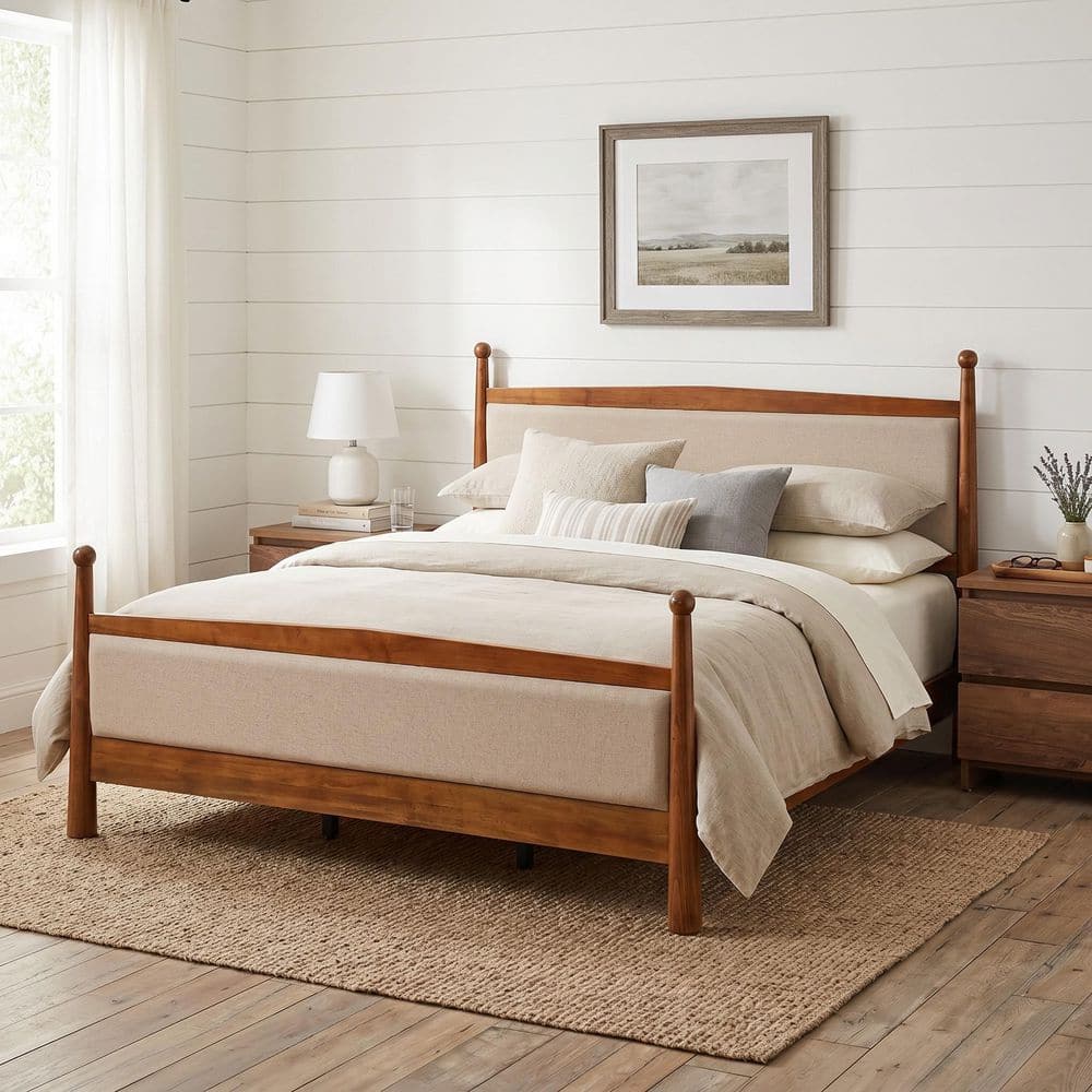 CHRISTOPHER KNIGHT HOME Candy Cherry Plus Beige Wood Frame King Size ...