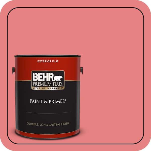 BEHR PREMIUM PLUS 1 gal. #P170-4 Sugar Poppy Flat Exterior Paint & Primer