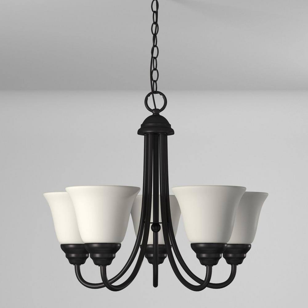 Kendall Mini Chandelier in Timeless Oil Rubbed Bronze with Alabaster Glass Shades