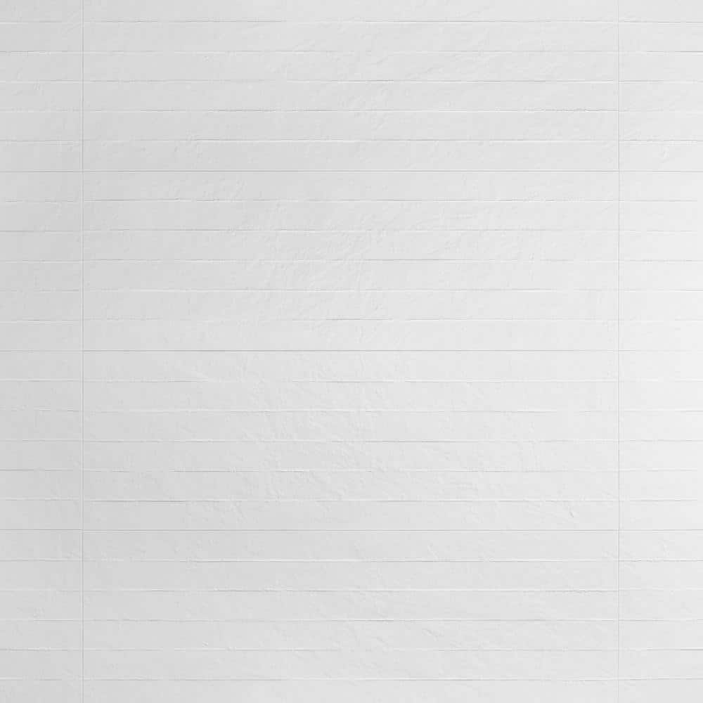 Angela Harris Matte White Ceramic Patterned Wall Tile