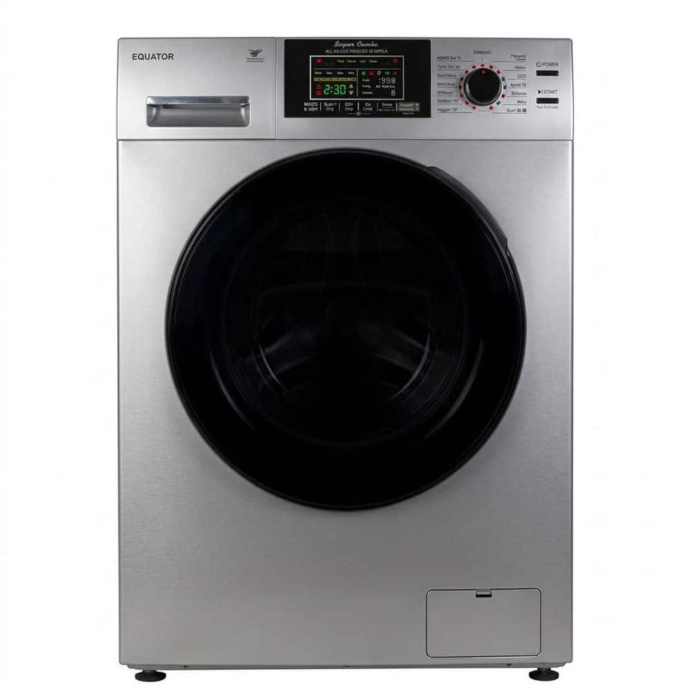 2.47 cu. ft. Electric All-in-One Washer Dryer Combo in Silver with 1400 RPM, 110V and 26 lbs. Capacity