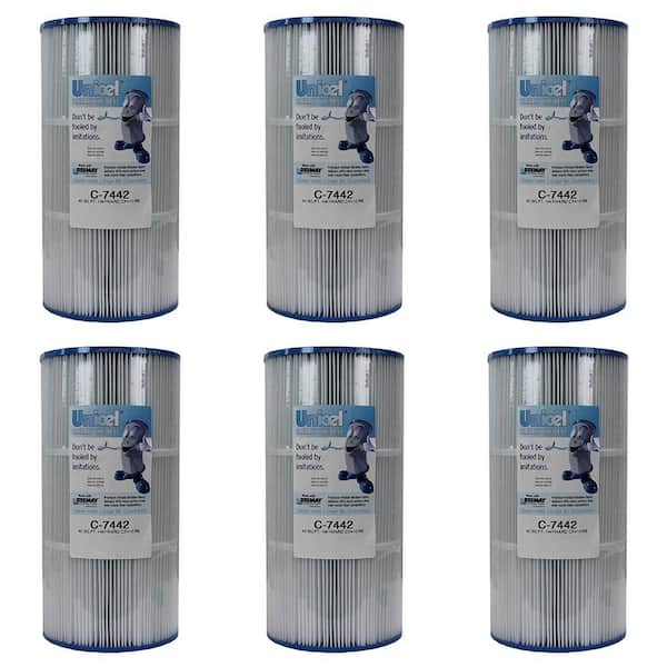 Unicel 7 in. Dia 40 sq. ft. Spa Replacement Pool Filter Cartridge (6-Pack)
