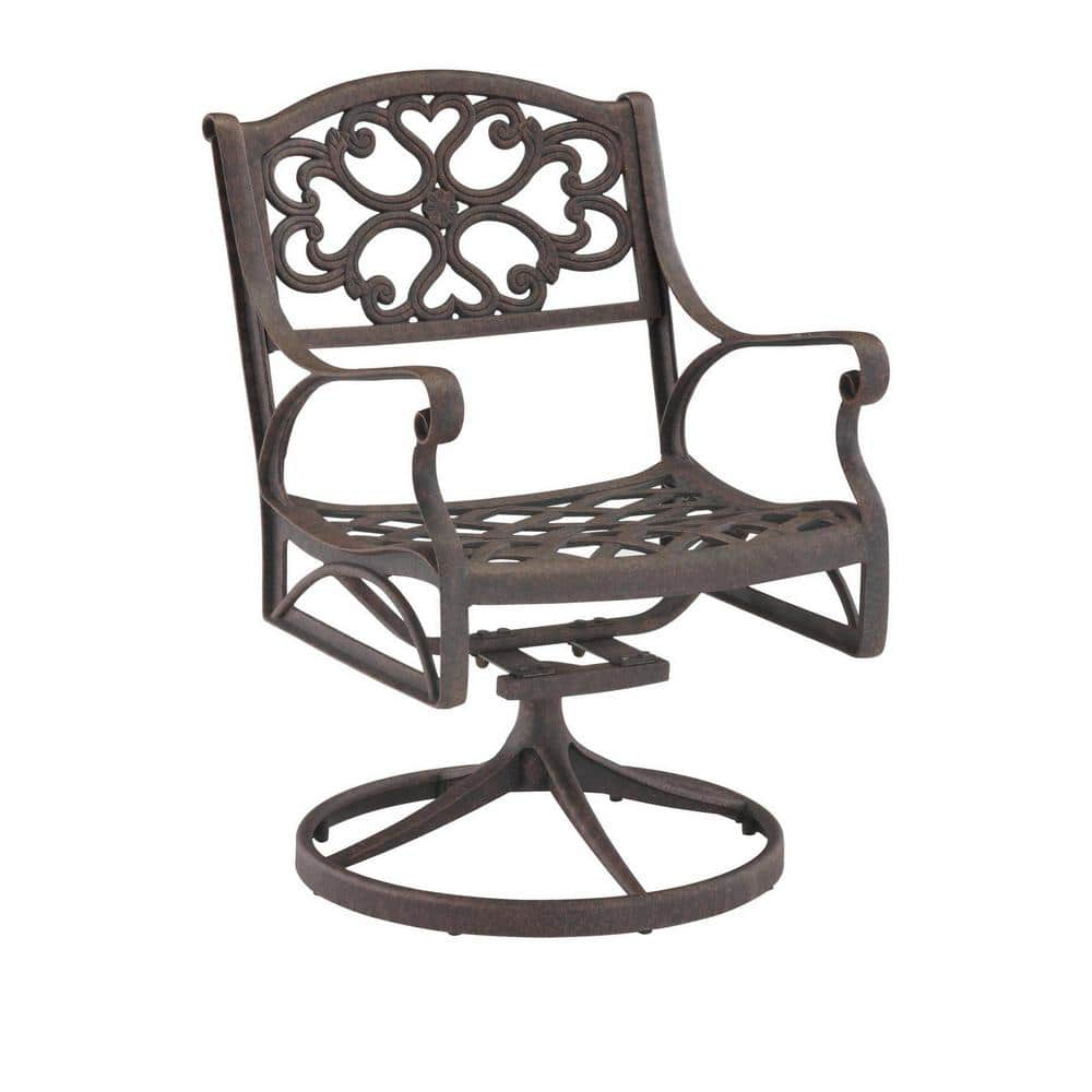 wrought iron swivel rocking chair