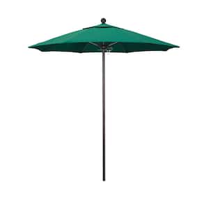 7.5 ft. Bronze Aluminum Commercial Market Patio Umbrella with Fiberglass Ribs and Push Lift in Spectrum Aztec Sunbrella