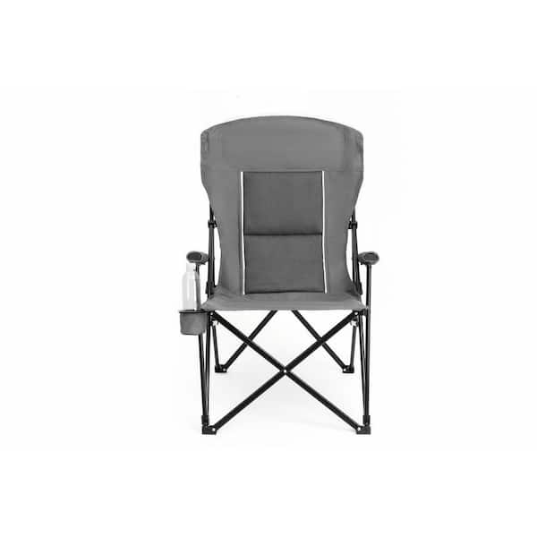 Gray Steel High Back Heavy Duty Lawn Chair Support 250 lbs