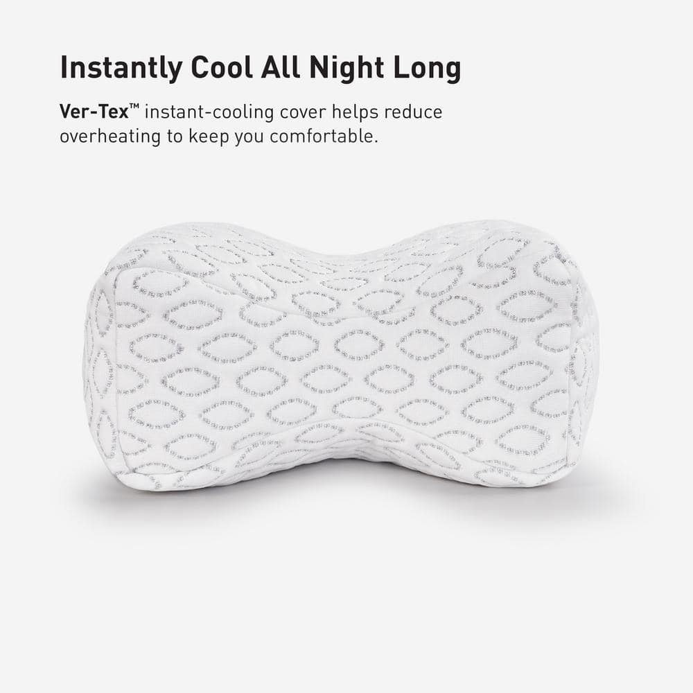 Travel Size White Memory Foam Cooling Knee Pillow