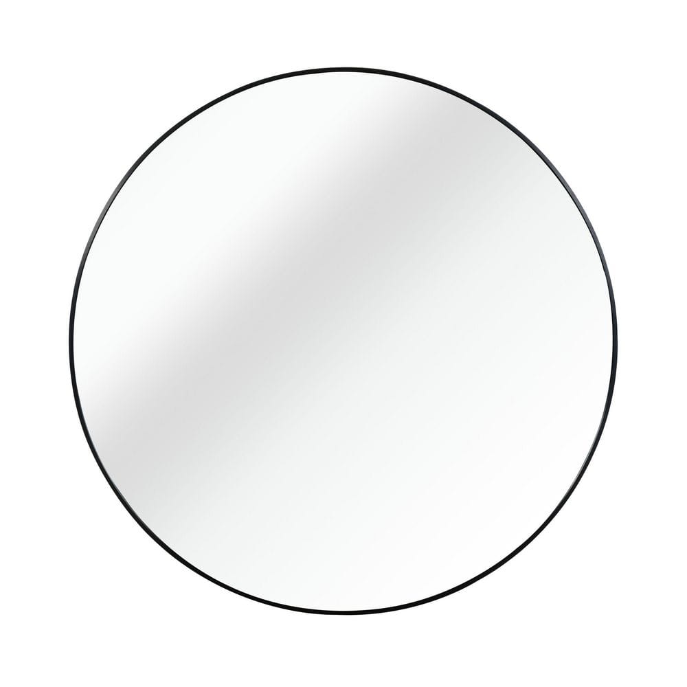 Aurora 20 in. W x 20 in. H Round Black Aluminum Framed Wall Bathroom Vanity Mirror Modern Decorative Mirror Wall Decor price history on PriceWatchPro