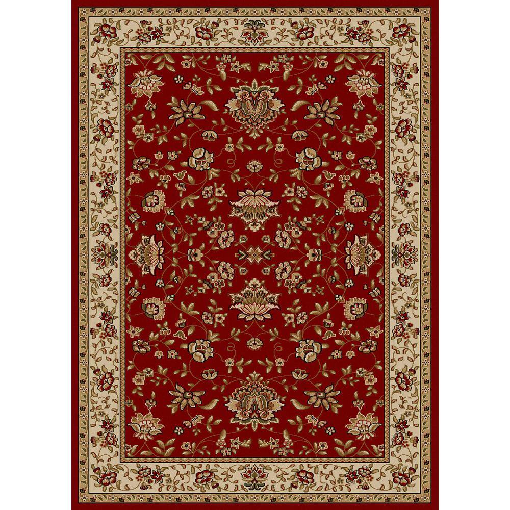 Como Red 5 ft. x 7 ft. Traditional Oriental Floral Area Rug price history on PriceWatchPro