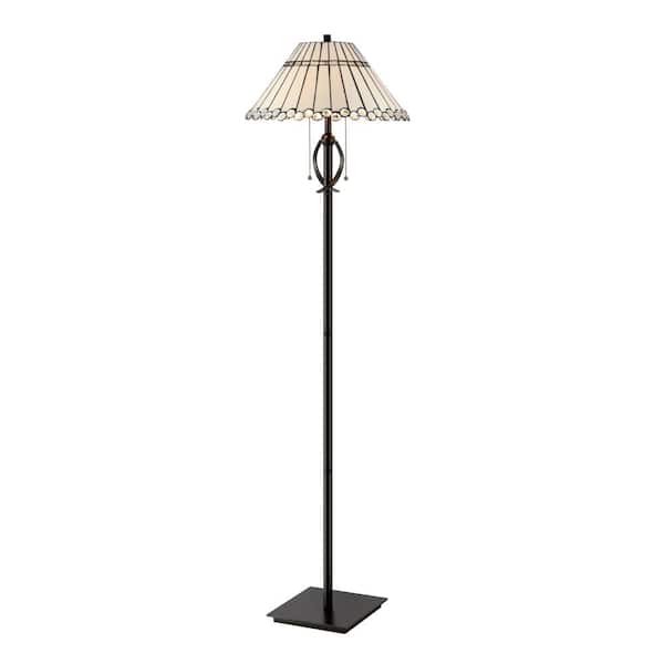Dale Cordelia 62 In, Torchiere Floor Lamp With Built In Motion Lavalier Microphone