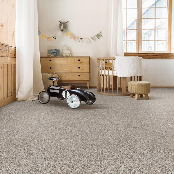 Modern Mosaic II-Lopez Gray-55 oz. SD Polyester Texture Carpet - Installation Required