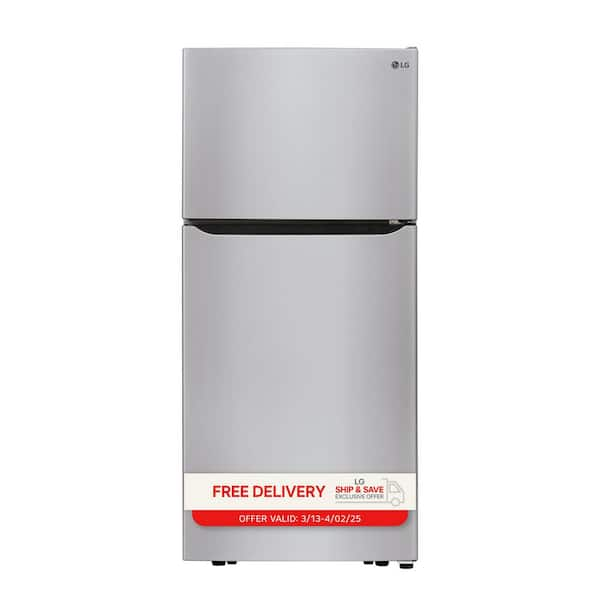 30 in. W 20 cu. ft. Top Freezer Refrigerator with LED Lighting and Multi-Air Flow in Stainless Steel