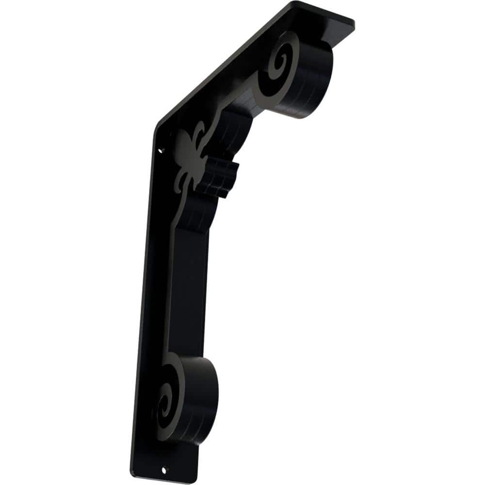 2 in. x 10 in. x 7-1/2 in. Wrought Iron Triple Center Brace Fleur-De-Lis Bracket price history on PriceWatchPro