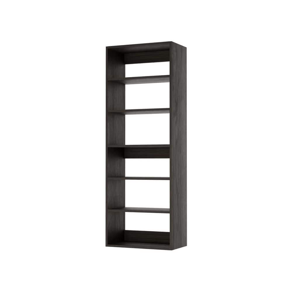 Vista Collection 24 in. W Gray Closet Kit-Shelf Closet Tower Wall Mounted 6-Shelf Wood Closet System price history on PriceWatchPro
