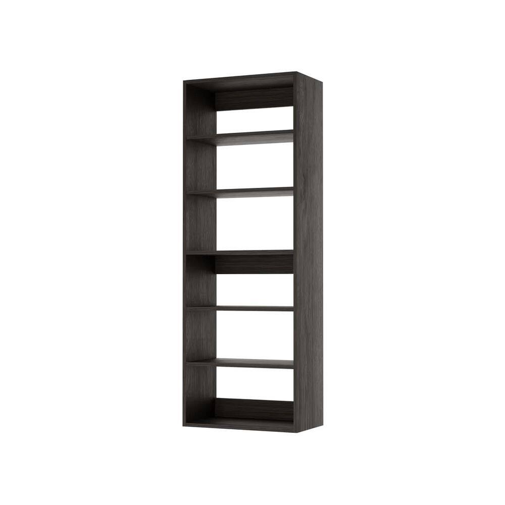 Vista Collection 25.5 in. W Gray Closet Kit-Shelf Closet Tower Wall Mounted 6-Shelf Wood Closet System price history on PriceWatchPro