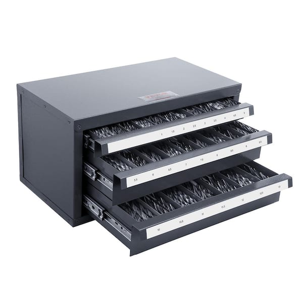 Drill Bit Dispenser Cabinet, 3-Drawer Drill Bit Organizer Cabinet for 1mm to 13mm