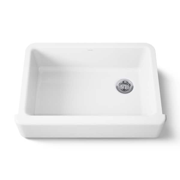 Whitehaven 33 in. Farmhouse/Apron-Front Single Bowl White Cast Iron Kitchen Sink Only
