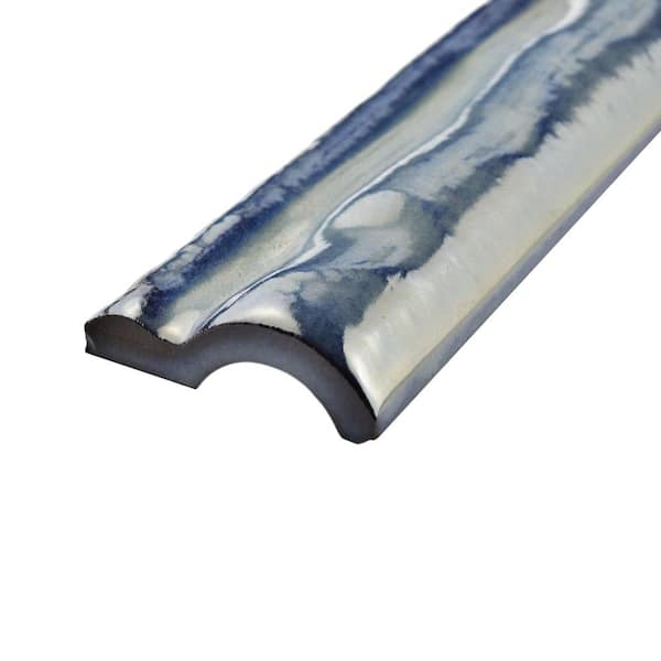 Antic Special Moldura Griggio 2 in. x 6 in. Glossy Ceramic Wall Tile Trim