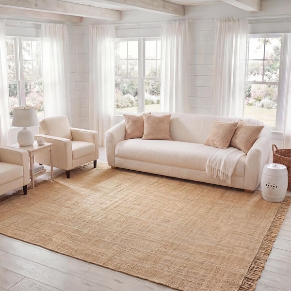 Montauk 8 ft. x 10 ft. Yellow Ribbed Area Rug