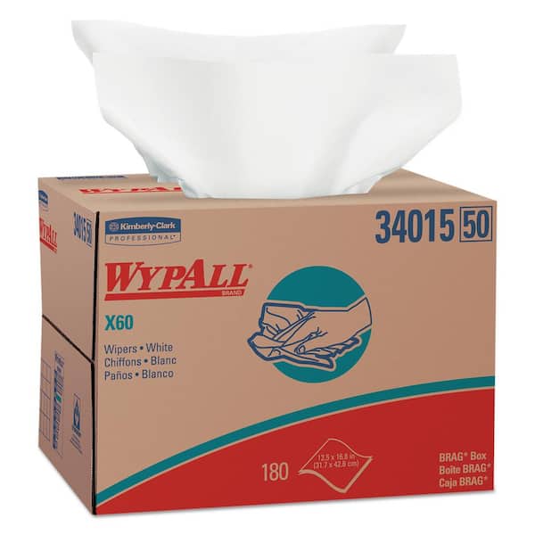 WYPALL X60 White Wipers Brag Box (180-Box)