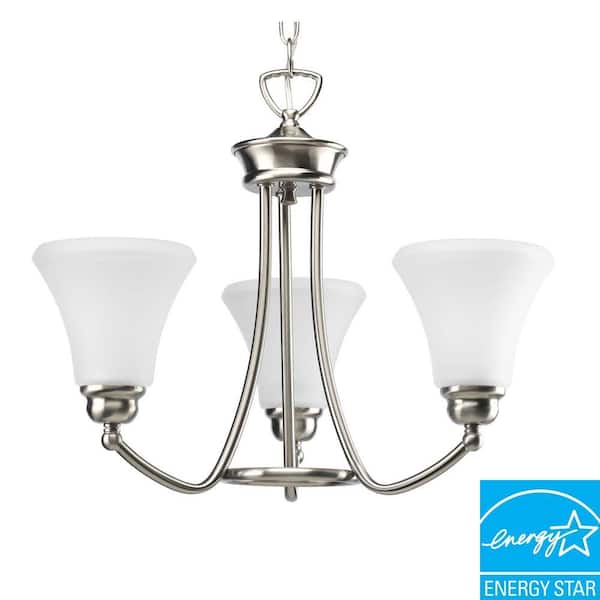 Progress Lighting Janos Collection Brushed Nickel 3-light Chandelier-DISCONTINUED