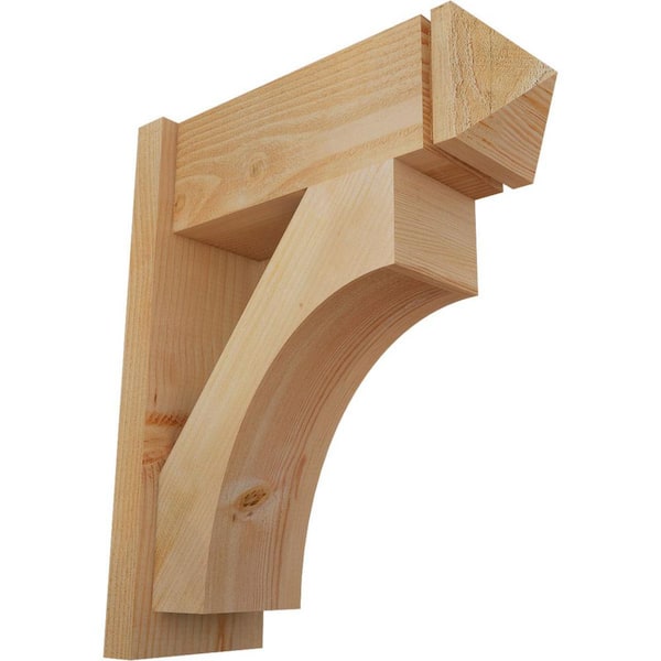 Ekena Millwork 8 in. x 26 in. x 22 in. Douglas Fir Westlake Arts and Crafts Rough Sawn Outlooker