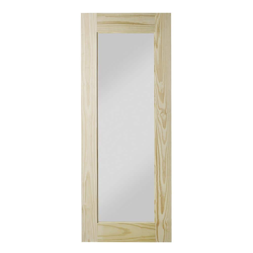37 in. x 84 in. Reflex Unfinished Clear Pine Interior Barn Door Slab