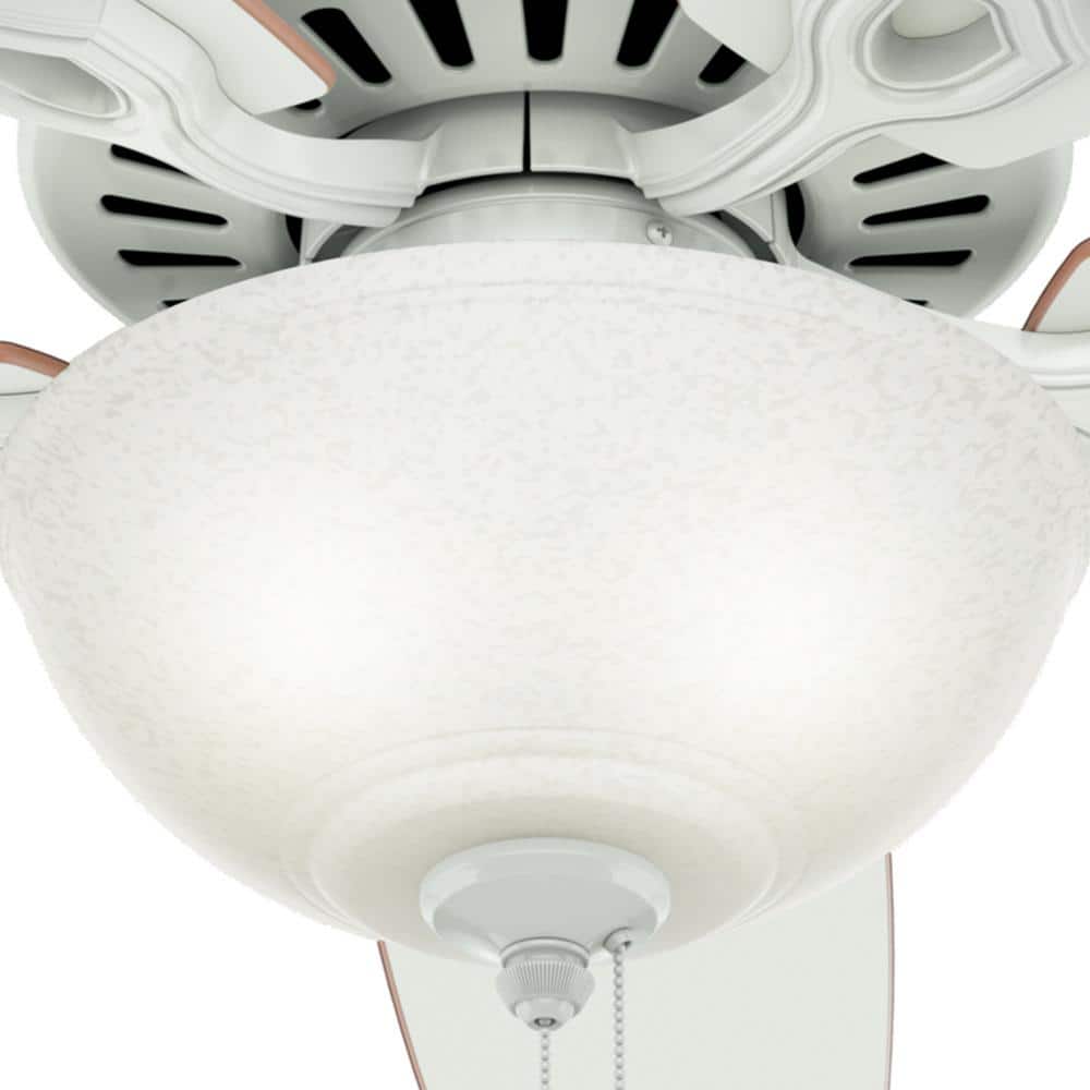 Snow White 52" Ceiling Fan with LED Light and Beech Blades