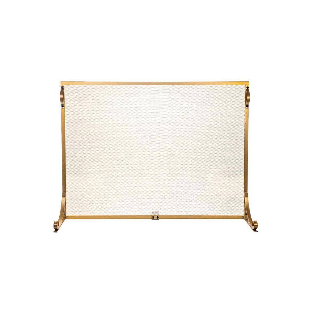 Large Single Panel Matte Gold Fireplace Screen price history on PriceWatchPro