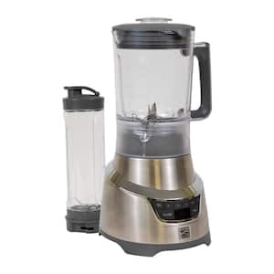 Elite 1.3 HP 64 oz Blender with 20 oz Single-Serve Blending Cup, Grey and Stainless Steel