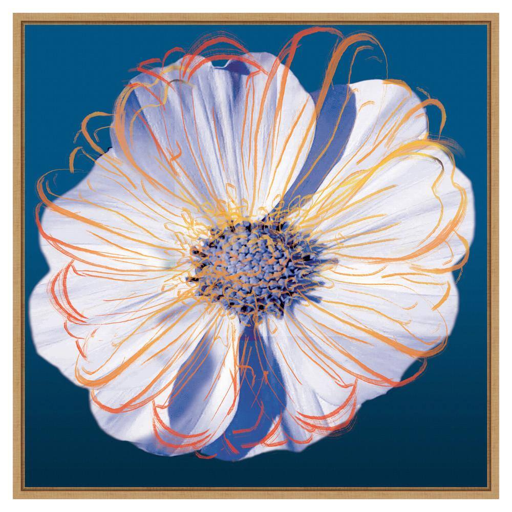 Flower Pop Pastel II Abstract Canvas Print with Maple Frame