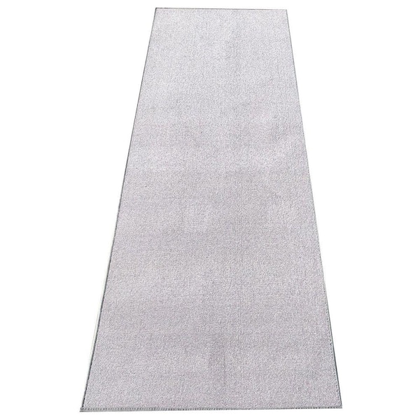 Solid Gray 31 in. W x 2 ft. L RunnerRug/Stair Runner 5.2 sq. ft.